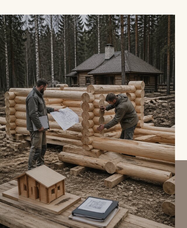 Проектирование и строительство домов из бревна в Назрани